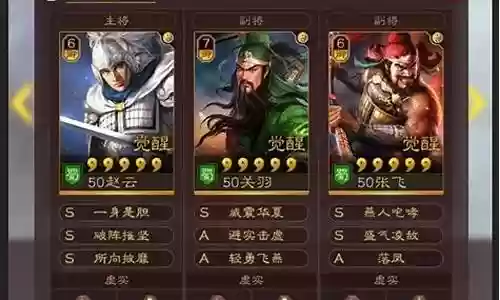 赵云关羽魏延阵容搭配插图