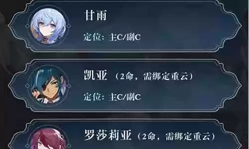 申鹤阵容搭配推荐图片插图