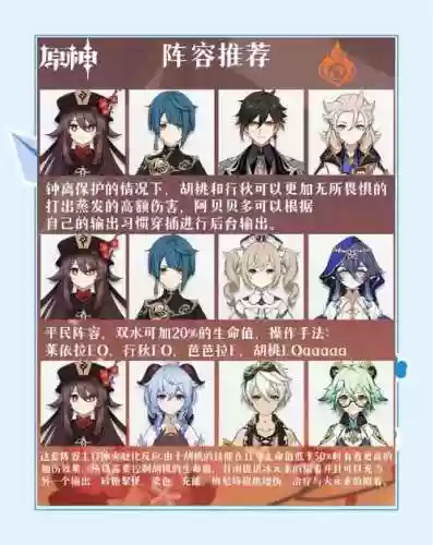 原神零命胡桃钟离阵容搭配插图1