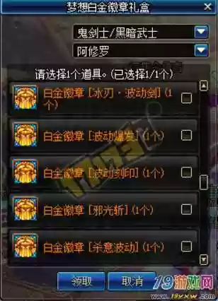 90修罗白金徽章打什么技能插图