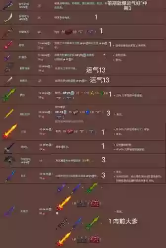 泰拉瑞亚什么双倍刷装备_1插图1