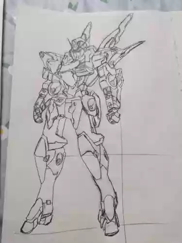 铅笔画的武器，铅笔画武器机甲,又简单又炫酷插图1